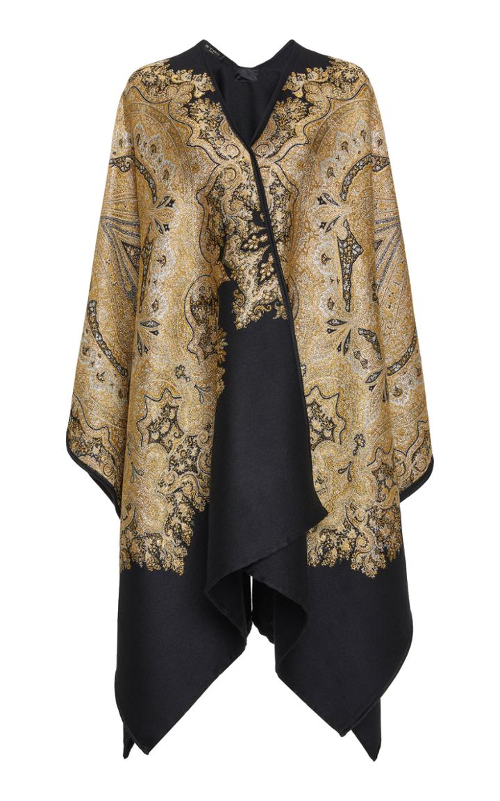 Etro Printed Wool-blend Cape