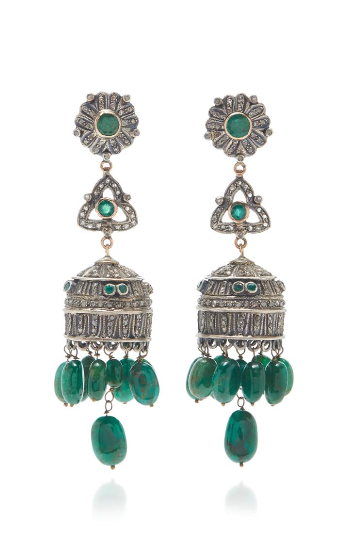 Moda Operandi Amrapali Multi Stone Drop Earrings