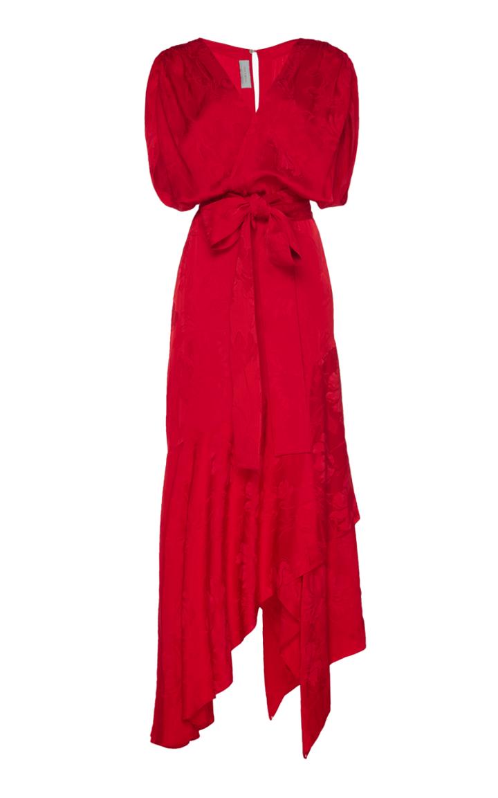 Silvia Tcherassi Protea Floral Jacquard Dress