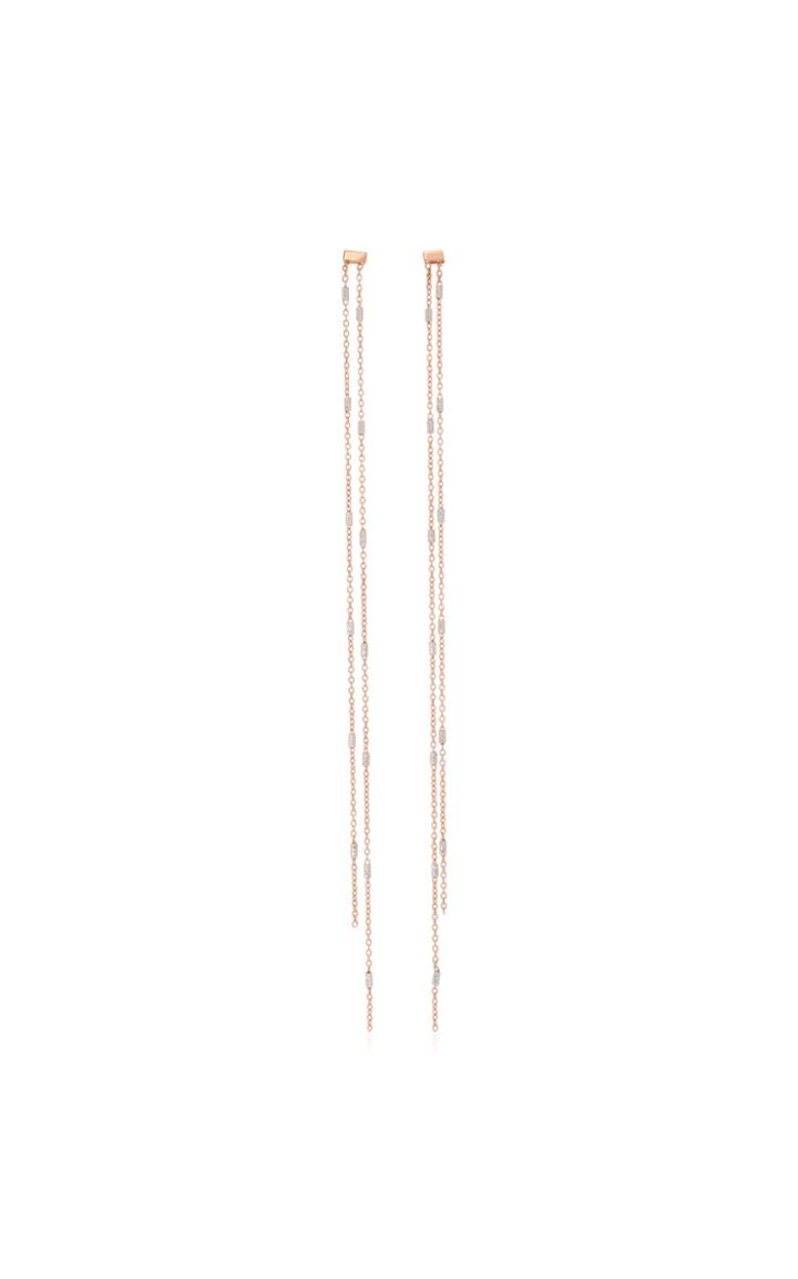 White/space 14k Rose Gold Earrings