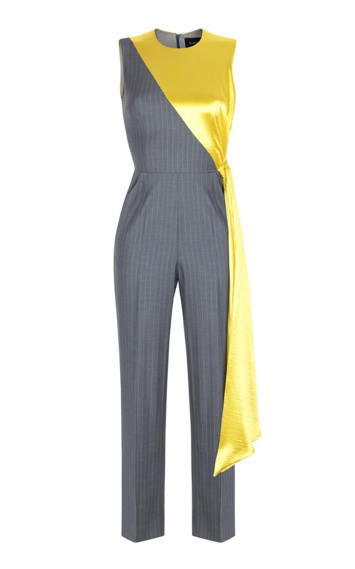 Rasario Grey Pin Stripe Jumpsuit