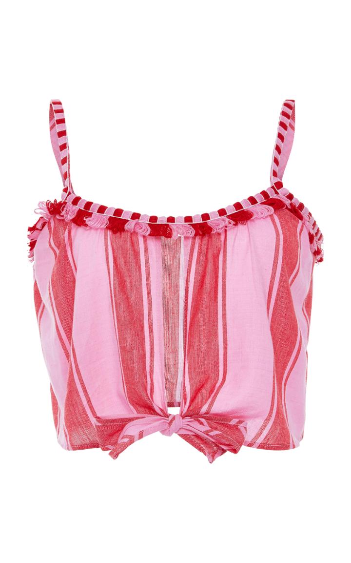 Dodo Bar Or Melania Fringed Cropped Top