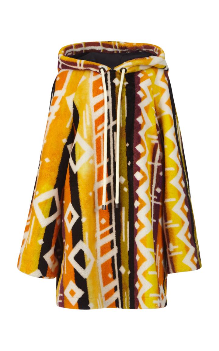 Burberry Yellow Printed Shearling Cape