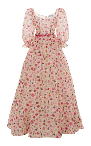 Moda Operandi Luisa Beccaria Floral Printed Georgette Maxi Dress Size: 38