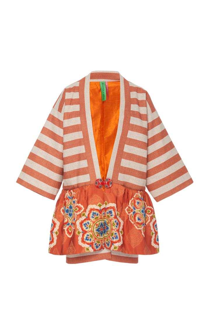 Moda Operandi Rianna + Nina Exclusive One Of A Kind Striped Peplum Jacket