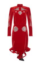 Francesco Scognamiglio Long Sleeve Velvet Dress