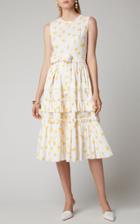 Carolina Herrera Ruffled Printed Cotton-blend Dress