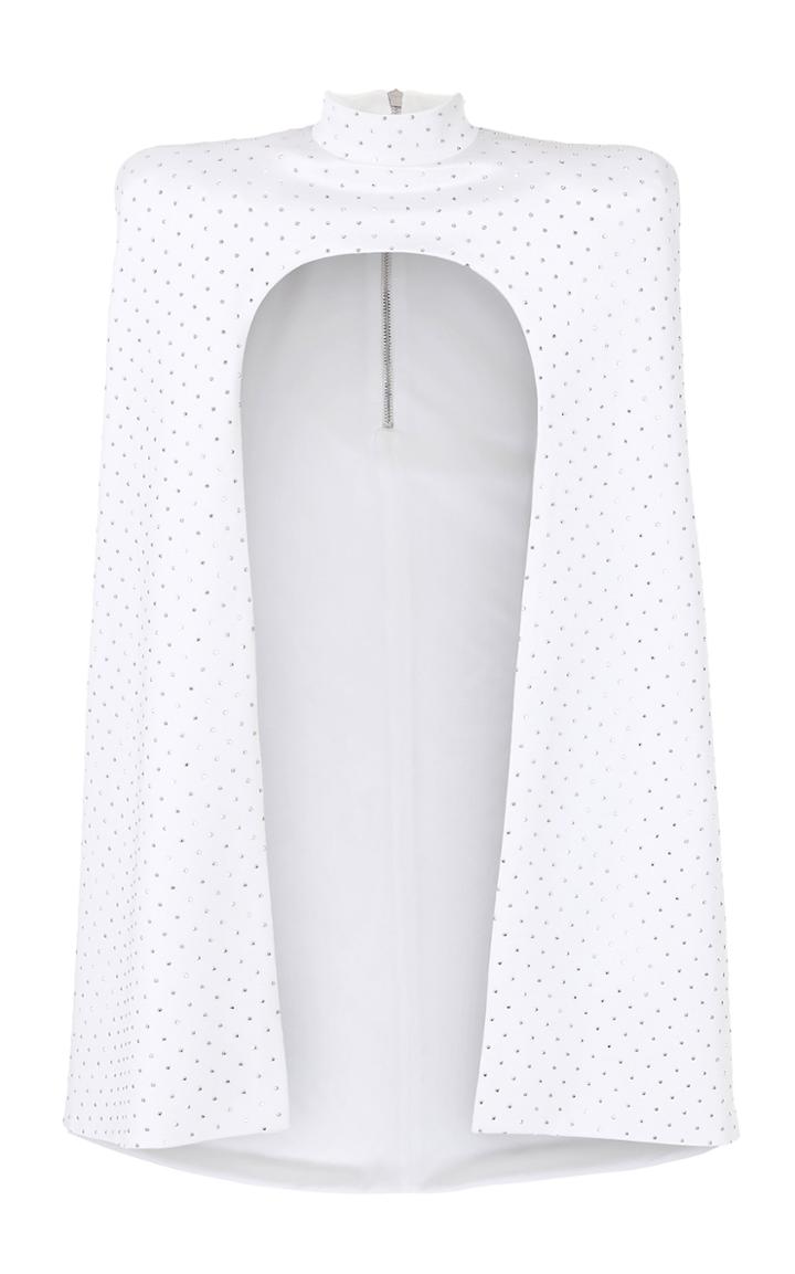 Balmain Cutout Swiss Dot Jersey Cape