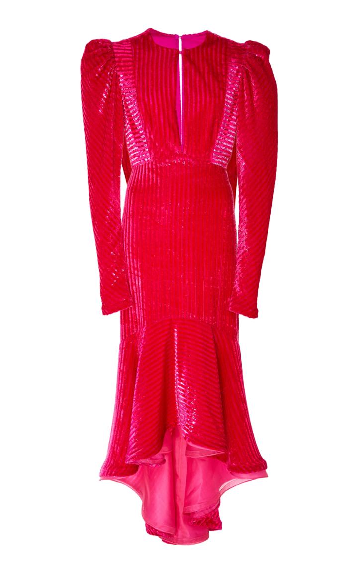 Silvia Tcherassi M'o Exclusive Velvet Pasiflora Dress