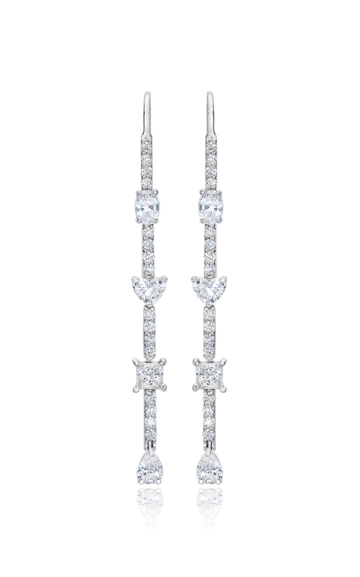 Mindi Mond Fancy Cut Diamond 18k White Gold Drop Earrings