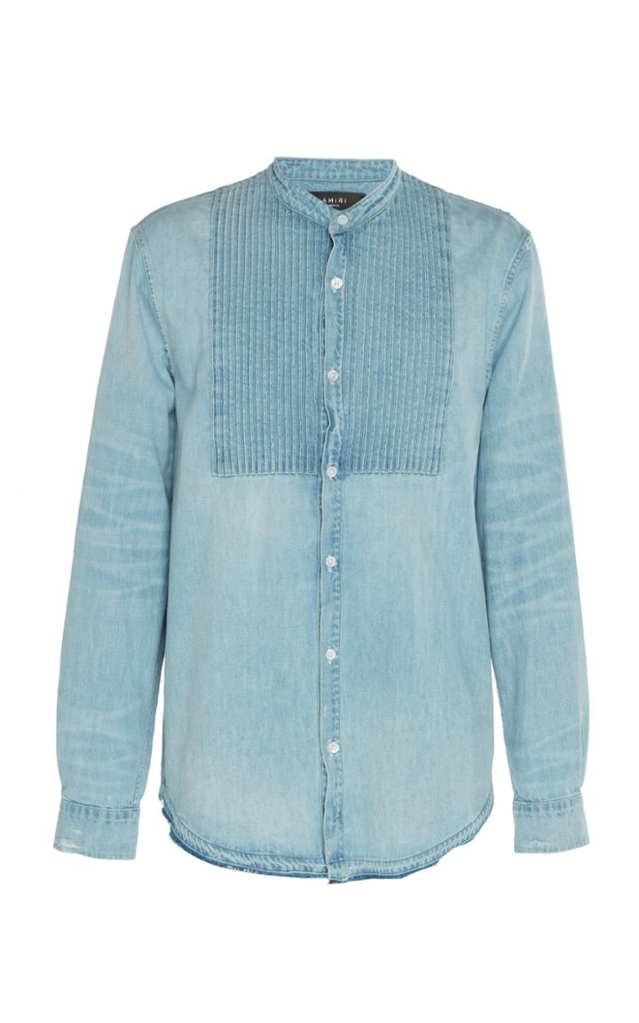 Amiri Chambray Tuxedo Shirt