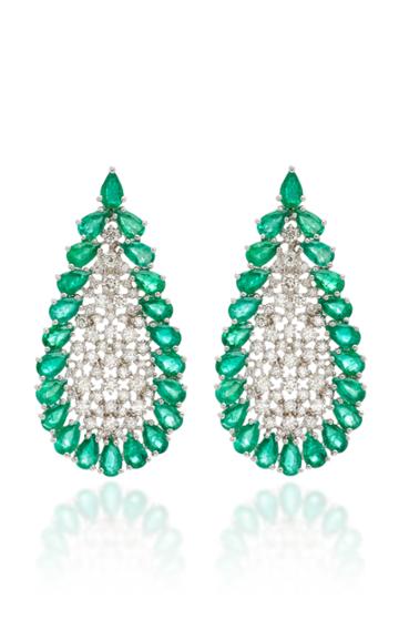 Sutra Emerald And Diamonds Earrings