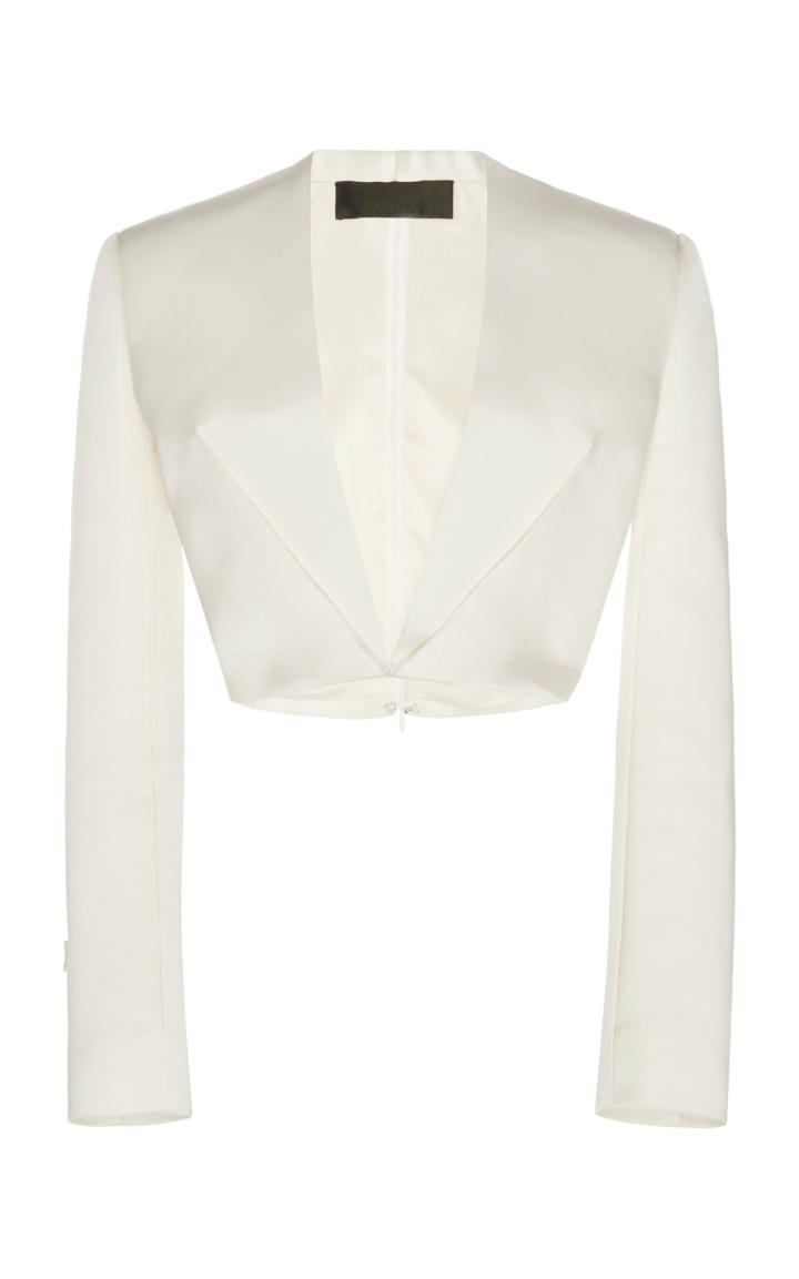 Moda Operandi Haider Ackermann Silk Cropped Blazer Top Size: 34