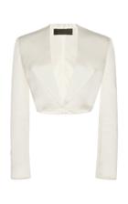 Moda Operandi Haider Ackermann Silk Cropped Blazer Top Size: 34