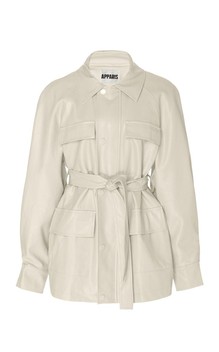 Apparis Tina Belted Vegan Leather Jacket