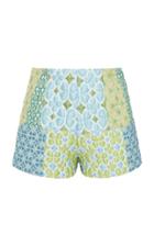 Luisa Beccaria High Rise Quilted Mini Shorts