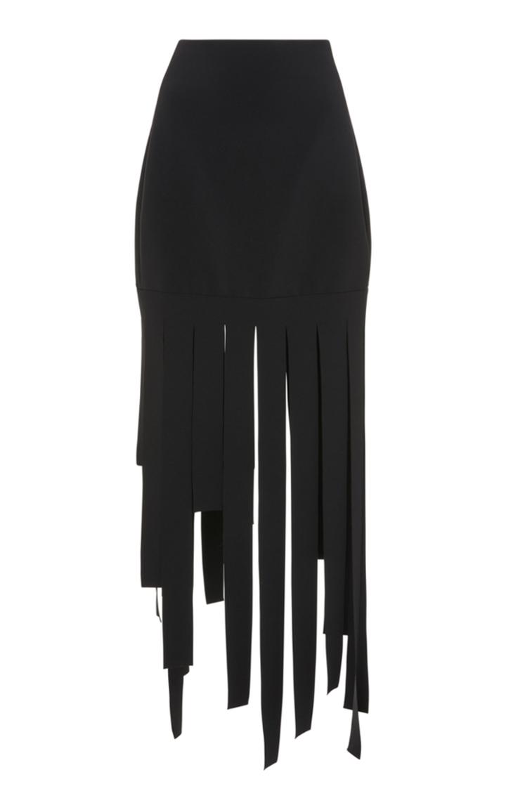Carmen March Fringed Crepe Skirt