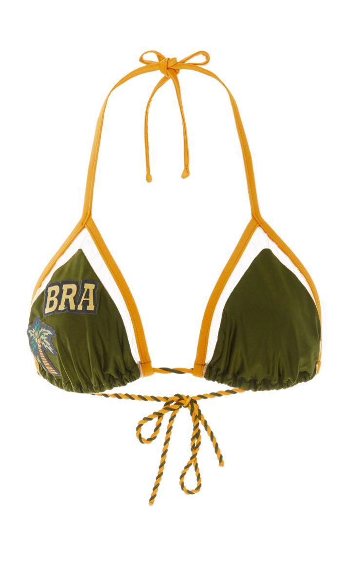 Agua De Coco Embroidered Bikini Top