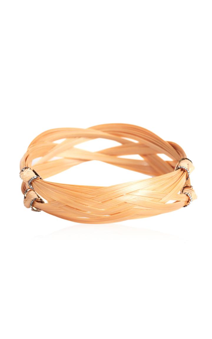 Moda Operandi Silvia Furmanovich 18k Yellow Gold, Diamond And Bamboo Bracelet