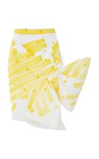 Moschino Bow-detail Cotton And Silk Faille Skirt