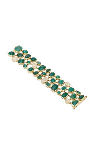 Pamela Huizenga Emerald And Diamond Bracelet