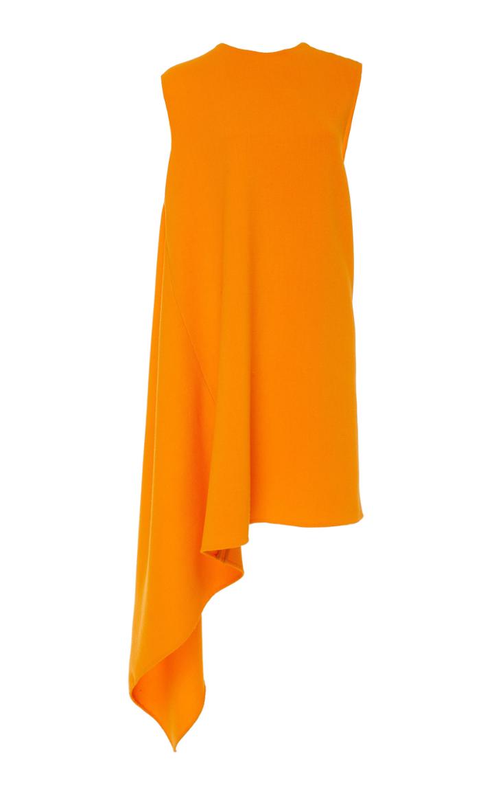 Oscar De La Renta Sleeveless Side Drape Mini Dress