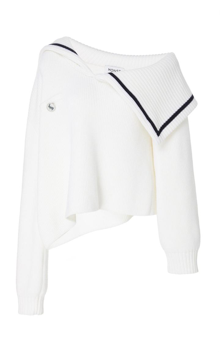 Monse Sailor Off-shoulder Wool Sweater