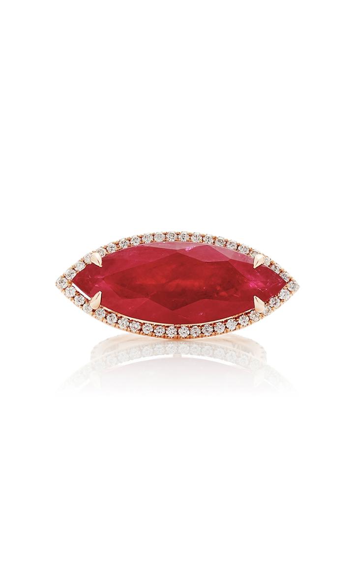 Moda Operandi Shay One Of A Kind 18k Rose Gold Marquise Ruby Ring
