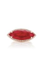Moda Operandi Shay One Of A Kind 18k Rose Gold Marquise Ruby Ring