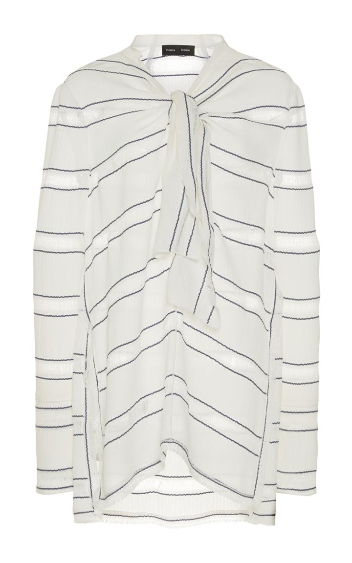 Proenza Schouler Striped Front Tie Top