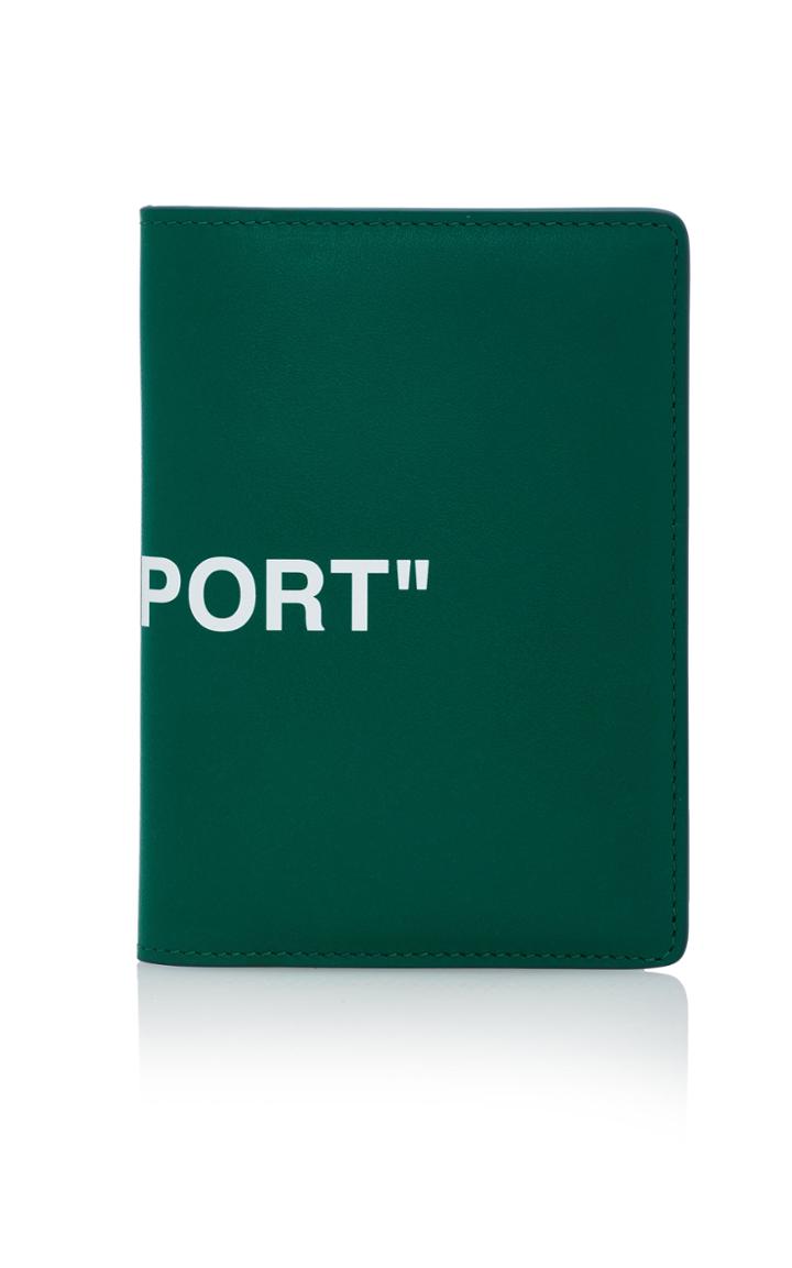 Off-white C/o Virgil Abloh Quote Passport Leather Wallet