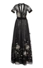 Moda Operandi Costarellos Noir Storytelling Embroidered-tulle Gown