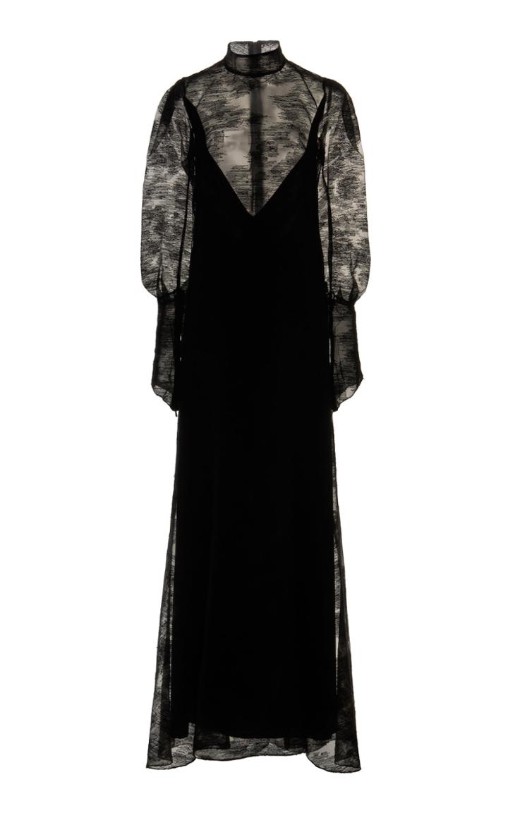 Olivier Theyskens Tozan Semi-sheer Lace Gown