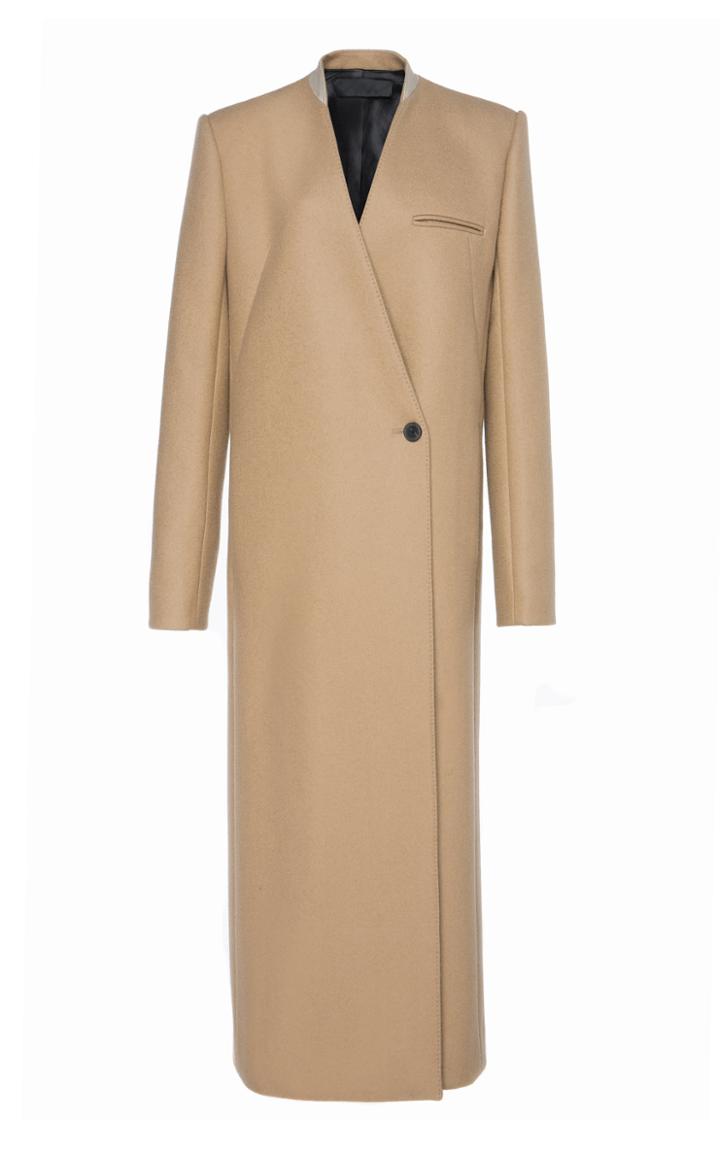 Haider Ackermann Collarless Wool Coat