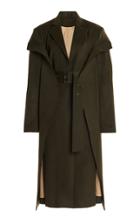 Boyarovskaya Convertible Belted Wool-blend Coat