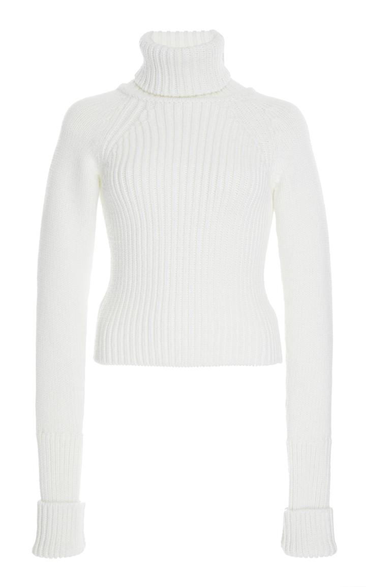 Loewe Cropped Turtleneck Wool Sweater