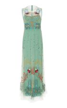 Red Valentino Embellished Tulle Maxi Dress