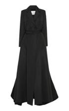 Bouguessa Belted Taffeta Coat Gown
