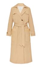 Moda Operandi Nanushka Alex Belted Cotton Trench Coat Size: S