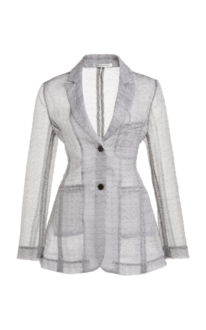 Moda Operandi Cecilie Bahnsen Kapri Textured Silk-blend Organza Blazer