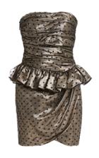 Dundas Polka Dot Peplum Silk-blend Mini Dress