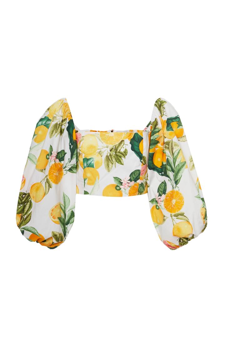 Moda Operandi Cara Cara Sagaponack Cotton-poplin Cropped Blouse Size: 0