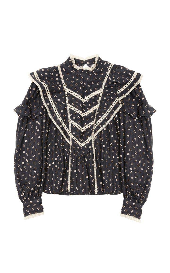 Isabel Marant Toile Reign Ruffled Printed Cotton-voile Blouse