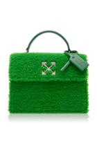 Off-white C/o Virgil Abloh Jitney 2.8 Montone Fur Embellished Leather Bag