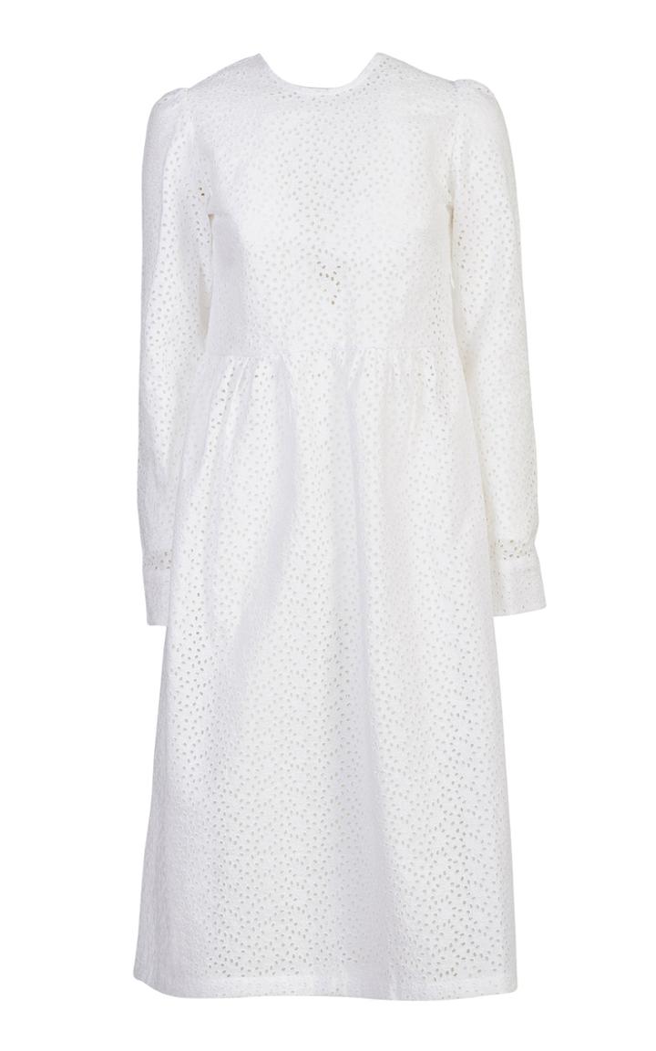 Giuliva Heritage Collection A-line Eyelet Leaves Dress