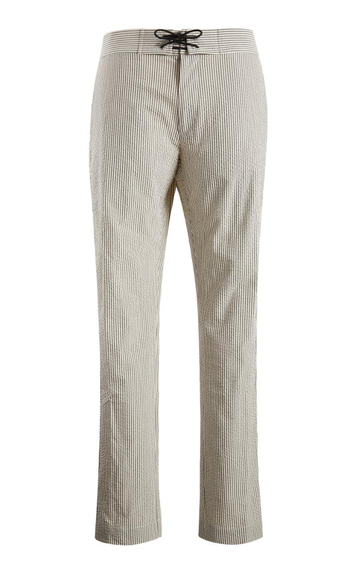 Sease Seersucker Cotton Drawstring Pants