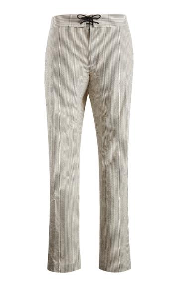 Sease Seersucker Cotton Drawstring Pants