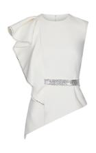Safiyaa Mirla Ruffled Crepe Top