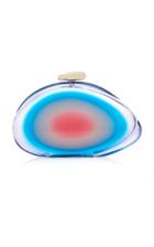Benedetta Bruzziches Blue And Fuchsia Ariel Clutch