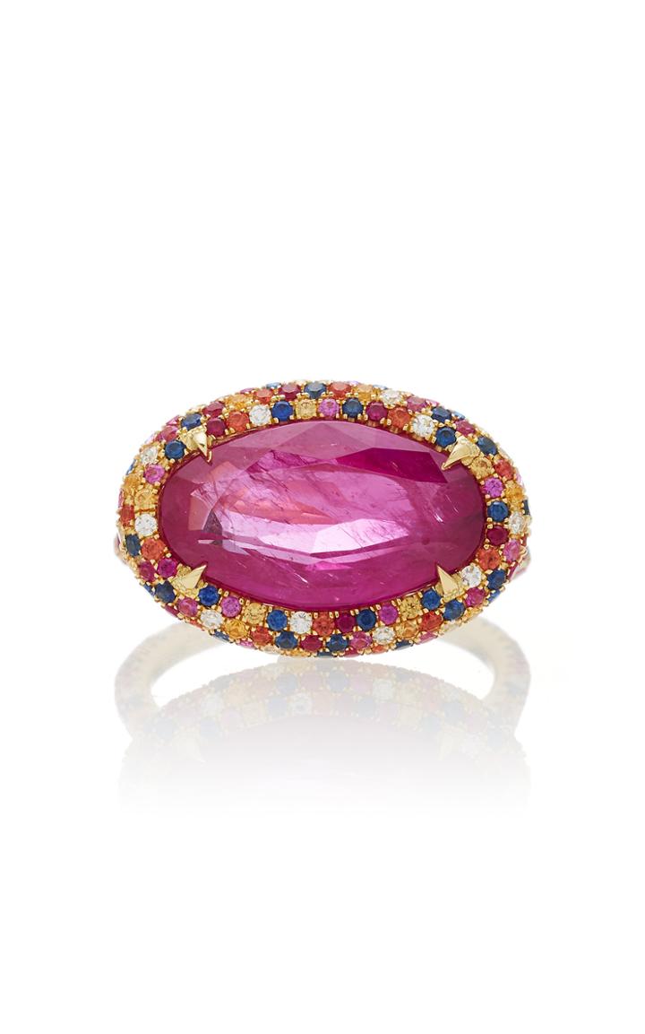 Martin Katz One-of-a-kind Pink-red Modified-oval Ruby Ring